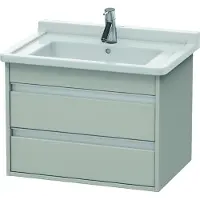 Duravit Ketho Waschtischunterbau wandhängend, 650x480x455 mm, 2 Schubkästen, für Starck 3 030470, KT664300707, Farbe: Betongrau Matt Dekor