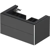 Duravit XSquare Waschtischunterbau wandhängend, 2 Schubkästen, 784x397x460mm, XS416204949, Farbe: Graphit Matt Dekor