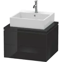 Duravit Konsolenunterschrank L-CUBE 400x620x547mm schwarz hochglanz
