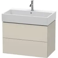 Duravit L-Cube Waschtischunterbau wandhängend, 2 Schubkästen, 784x544x459mm, LC627709191, Farbe: Taupe Matt Dekor