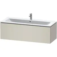 Duravit L-Cube Waschtischunterbau wandhängend, 1 Auszug, 1220x400x481mm, LC614309191, Farbe: Taupe Matt Dekor