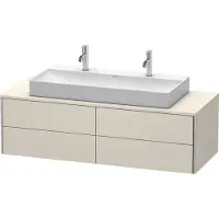 Duravit Waschtischunterbau XSQUARE 400x1400x548mm taupe matt