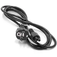 VHBW Netzkabel Schutzkontaktstecker für Kaltgeräte z.B. PC Monitor Computer Drucker Saugroboter - C5 Micky Mouse Kleeblatt Buchse, 2 m