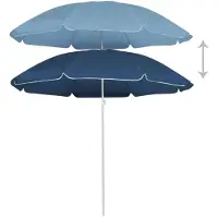 Syfax Sonnenschirm mit Stahlmast Blau 180 cm