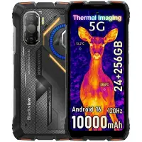 Blackview ROCK 3, 6,78 Zoll, 8+24/256 GB, 120-Hz Outdoor-Smartphone, 108 MP, 10000 mAh, NFC, orange