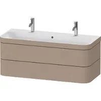 Duravit Happy D.2 Plus c-bonded Set wandhängend, 1175x490mm, 2 Schubkästen, 1 Hahnloch, HP4640O75750000, Farbe: Leinen Dekor