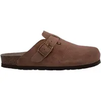 Genuins RIVA Clogs Pantoletten aus Veloursleder in Braun
