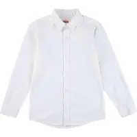 Levi's Kids Langarmhemd KIDS "BATTERY HOUSEMARK SHIRT", Kinder, Gr. 16 (176), N-Gr, weiß (hellweiß), Web, Obermaterial: 100% Baumwolle, unifarben, 1-Knopf-Manschette, Hemden Langarmhemd, mit Kentkragen