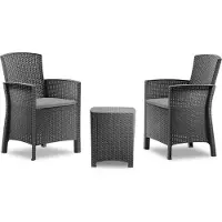 Carrefour Home Carrefour 8003723491218, Grau, Harz, 2 Sitz(e), 39 cm, 39 cm, 46 cm