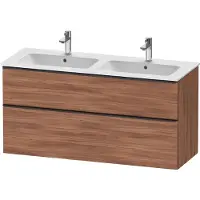 Duravit D-Neo bâti-support lavabo suspendu, 1280x625x462mm, 1 tiroir, avec poignée diamant noir