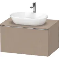 Duravit D-Neo, Konsolenwaschtischunterbau wandhängend, 800x459x550mm, 1x Auszug, mit Griff Edelstahl gebürstet, DE4947070750000, Farbe: Leinen Matt Dekor