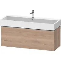 Duravit D-Neo Meuble sous-lavabo suspendu, 1184x440x442mm, 1 tiroir, avec poignée acier inox brossé