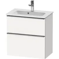 Duravit D-Neo Meuble sous-lavabo suspendu, Compact, 610x625x372mm, 1 tiroir, avec poignée acier inox brossé