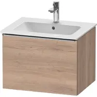 Duravit D-Neo Waschtischunterbau wandhängend, 610x440x462mm, 1 Auszug, mit Griff Edelstahl gebürstet, DE4261070550000
