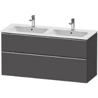 Duravit D-Neo Meuble sous-lavabo suspendu, 1280x625x462mm, 1 tiroir, avec poignée acier inox brossé
