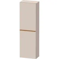 Duravit D-Neo Halbhochschrank, 400x1320x240mm, eine Tür, Türanschlag Links, 4 Glasfachböden, Griff Bronze gebürstet, DE1318L04910000, Farbe: Taupe Matt Dekor