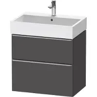 Duravit D-Neo Meuble sous-lavabo suspendu, 684x625x442mm, 1 tiroir, avec poignée acier inox brossé