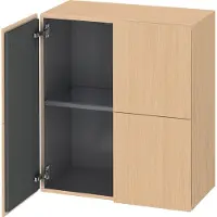 Duravit Halbhochschrank L-Cube 70x36,3x80cm, 2 Türen, Eiche natur