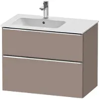 Duravit D-Neo Waschtischunterbau wandhängend, 810x625x462mm, 1 Auszug, 1 Schubkasten, mit Griff Chrom, DE4366010430000, Farbe: Basalt Matt Dekor