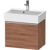 Duravit D-Neo Waschtischunterbau wandhängend, Compact, 584x440x372mm, 1 Auszug, mit Griff Chrom, DE4229010790000, Farbe: Nussbaum Matt Dekor