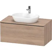 Duravit D-Neo Konsolenwaschtischunterbau wandhängend, 1000x459x550mm, 1 Auszug, mit Griff Diamantschwarz, DE49480BD550000, Farbe: Eiche Marmoriert Dekor