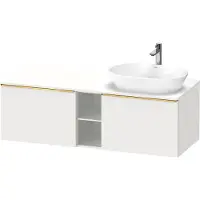 Duravit Waschtischunterschrank D-Neo 140x55cm, 2 A, 1 Pl, B R, g pol/weiß ma