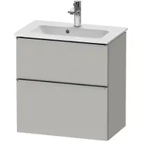 Duravit D-Neo Meuble sous-lavabo suspendu, Compact, 610x625x372mm, 1 tiroir, avec poignée acier inox brossé