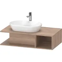 Duravit D-Neo Konsolenwaschtischunterbau wandhängend, 1000x260x550mm, 1 offenes Fach seitlich rechts, DE492905555, Farbe: Eiche Marmoriert Dekor