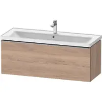 Duravit D-Neo Waschtischunterbau wandhängend, 1184x440x452mm, 1 Auszug, mit Griff Edelstahl gebürstet, DE4291070550000