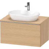 Duravit D-Neo, Konsolenwaschtischunterbau wandhängend, 800x459x550mm, 1x Auszug, mit Griff Edelstahl gebürstet, DE4947070300000
