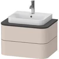 Duravit Happy D.2 Plus Konsolenwaschtischunterbau wandhängend, 650x480 mm, 2 Schubkästen, für Aufsatzbecken, HP496008383