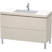 Duravit Waschtischunterschrank c-bonded L-Cube 120x48cm, 1 HL, Tau matt, 2 Ausz., steh.