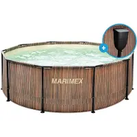 Marimex Florida Pool 3,66x0,99 m mit Skimmer - TEAK-Motiv