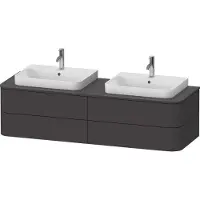 Duravit Happy D.2 Plus Konsolenwaschtischunterbau wandhängend, 1600x550 mm, 4 Schubkästen, für 2 Aufsatzbecken, HP4974B80800010