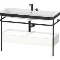 Duravit Möbelwaschtisch-Kombi Happy D.2 Plus 117,5x49cm, m Konso, 1 Lad, 2 HL, w matt