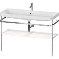 Duravit Möbelwaschtisch-Kombi Happy D.2 Plus 117,5x49cm, m Konsole, 1 HL, we hgl