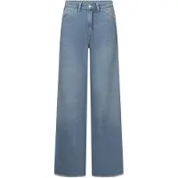 Raffaello Rossi Sena P Jeans mit hoher Leibhöhe, weitem Bein und fransigem Saum