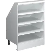 Vicco Küchenschrank für Dachschrägen R-Line Weiß 60 cm mit 4 Fächern, Model 60683