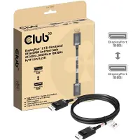 Club 3D CLUB3D DisplayPort 2.1 Bi-Direktionales VESA DP80 es Kabel 4K240Hz, 8K60Hz oder 10K60Hz M/M 1.6m, 1,6 m, DisplayPort, DisplayPort, Stecker, Stecker, 10240 x 4320 Pixel