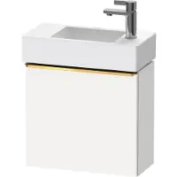 Duravit D-Neo, Konsolenwaschtischunterbau wandhängend, 484x440x222mm, eine Tür, Türanschlag Links, mit Griff Gold poliert, DE4219L34180000