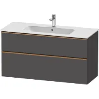 Duravit D-Neo Waschtischunterbau wandhängend, 1210x625x462mm, 1 Auszug, 1 Schubkasten, mit Griff Bronze gebürstet, DE4364004490000