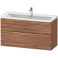 Duravit D-Neo Meuble sous-lavabo suspendu, 1184x625x452mm, 1 tiroir, avec poignée or poli, DE4391034790000