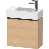 Duravit D-Neo, sous-lavabo en console suspendu, 484x440x222mm, 1 portes, charnières à gauche, avec poignée