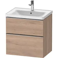 Duravit D-Neo Meuble sous-lavabo suspendu, 634x625x452mm, 1 tiroir, avec poignée acier inox brossé