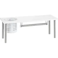 Wenko Küchenregal BLANCO Edelstahl MDF Weiß Universal Ablage Rollenhalter