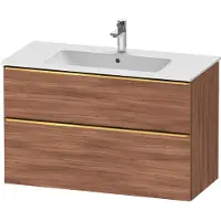 Duravit D-Neo bâti-support lavabo suspendu, 1010x625x462mm, 1 tiroir, avec poignée or poli, DE4363034790000