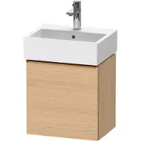 Duravit D-Neo, Konsolenwaschtischunterbau wandhängend, 434x440x322mm, eine Tür, Türanschlag Links, mit Griff Bronze gebürstet, DE4217L04300000