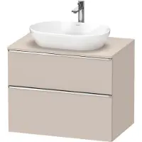 Duravit D-Neo, Konsolenwaschtischunterbau wandhängend, 800x664x550mm, 1x Auszug,1x Schubkasten, mit Griff Chrom, DE4967010910000, Farbe: Taupe Matt Dekor