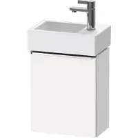 Duravit D-Neo, Konsolenwaschtischunterbau wandhängend, 364x440x222mm, eine Tür, Türanschlag Links, mit Griff Chrom, DE4218L10180000, Farbe: Weiß Matt Dekor