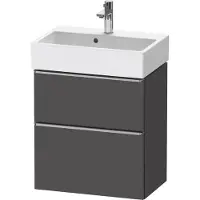 Duravit D-Neo Meuble sous-lavabo suspendu, Compact, 584x625x372mm, 1 tiroir, avec poignée acier inox brossé